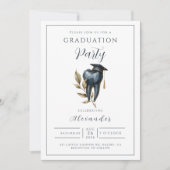 Invitation Blue Laurel Tooth Graduation Party (Devant)