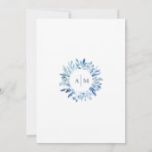 Invitation Blue leave Mariée ou jeu de chambre modifiable mon (Dos)