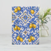 Invitation Blue Lemon Azulejo Tile (Debout devant)