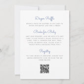 Invitation Blue Little Cookie Macaron QR Code Boy Baby Shower (Dos)
