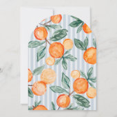 Invitation Blue Little Cutie Sur Le Chemin Baby shower Citrus (Dos)