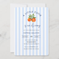Blue Little cutie sur son chemin Citrus Baby showe