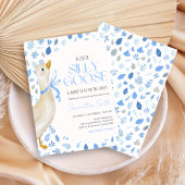 Invitation Blue Little Silly Goose Baby Shower