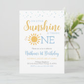Invitation Blue Little Sunshine Anniversaire (Debout devant)