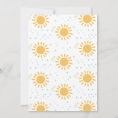 Invitation Blue Little Sunshine Anniversaire (Dos)