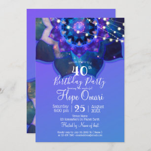 Invitation Blue Lotus Mandala