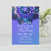 Invitation Blue Lotus Mandala (Debout devant)