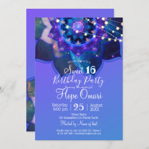 Invitation Blue Lotus Mandala