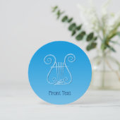 Invitation Blue Lyre (Debout devant)