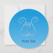 Invitation Blue Lyre (Devant)