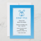 Invitation Blue Lyre (Dos)