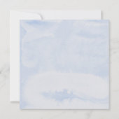 Invitation Blue maman n Baby Elephant w Foliage Garçon Douche (Dos)