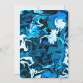 Invitation Blue Marble Star de David Custom Bar Bat mitzvah (Dos)