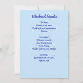 Invitation Blue Margarita Bachelorette Fête (Dos)