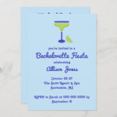 Invitation Blue Margarita Bachelorette Fête (Devant / Derrière)