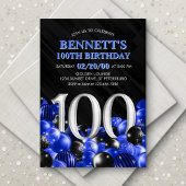 Invitation Blue Mens 100e anniversaire