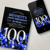 Invitation Blue Mens 100e anniversaire