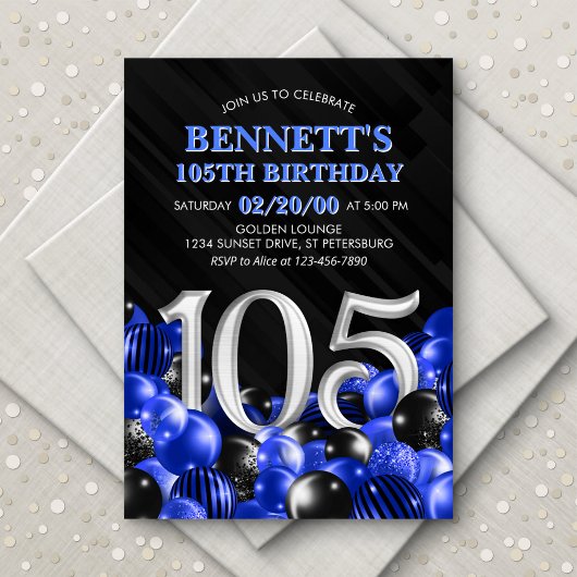 Invitation Blue Mens 105e anniversaire
