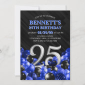 Invitation Blue Mens 25e anniversaire (Devant)