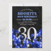 Invitation Blue Mens 30e anniversaire (Devant)