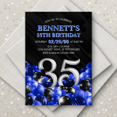 Invitation Blue Mens 35e anniversaire