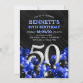 Invitation Blue Mens 50e anniversaire (Devant)