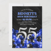 Invitation Blue Mens 55e anniversaire (Devant)