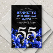 Invitation Blue Mens 55e anniversaire