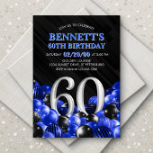Invitation Blue Mens 60e anniversaire