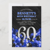 Invitation Blue Mens 60e anniversaire (Devant)