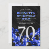 Invitation Blue Mens 70e anniversaire (Devant)