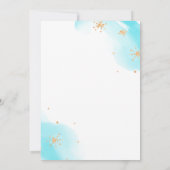 Invitation Blue Mermaid Party Two The Sea 2e anniversaire (Dos)