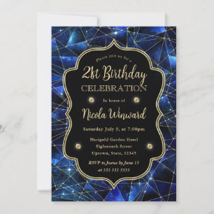 Invitation Blue Midnight Crystal Galaxy photo 21e anniversair