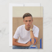 Invitation Blue Minimalist '24 Graduation Party Personnaliser (Dos)