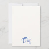 Invitation Blue Modern Under the Sea Dolphin Baby shower (Dos)