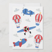 Invitation Blue moderne Comment le temps vole 1er anniversair (Dos)