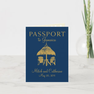 Invitation Blue Montego Bay Jamaïque Passeport Enregistrer la