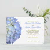 Invitation Blue Moon Hydrangea Mariage horizontal (Debout devant)