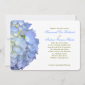 Invitation Blue Moon Hydrangea Mariage horizontal (Devant)