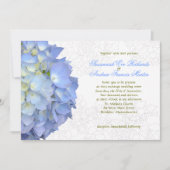 Invitation Blue Moon Hydrangea Personnalisé Mariage Invitatio (Devant)