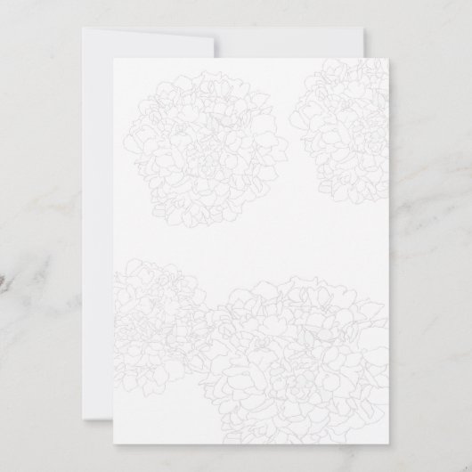 Invitation Blue Moon Hydrangea Personnalisé Mariage Invitatio (Dos)