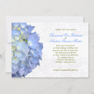 Invitation Blue Moon Hydrangea Personnalisé Mariage Invitatio