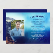 Invitation Blue Mountain Beach Photo Célébration de la vie (Devant / Derrière)