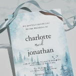 Invitation Blue Mountain Forest Rustic Watercolor Mariage<br><div class="desc">Blue Mountain Forest Russe Watercolor Faire-part de mariage</div>