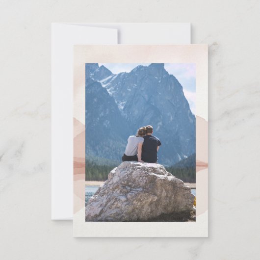 Invitation Blue Mountain Range Enregistrer La Date Photo (Dos)