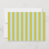 Invitation Blue & Mustard Wavy Border Note Card (Dos)