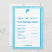 Invitation Blue Narwhal Devinez Le Jeu Baby shower Pice (Devant)