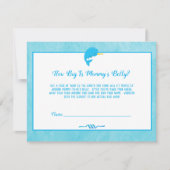 Invitation Blue Narwhal Mommy's Belly Taille Baby shower jeu (Devant)