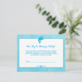 Invitation Blue Narwhal Mommy's Belly Taille Baby shower jeu (Debout devant)