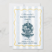 Invitation Blue Nautical Lake Bachelorette Party Itinerary (Devant)